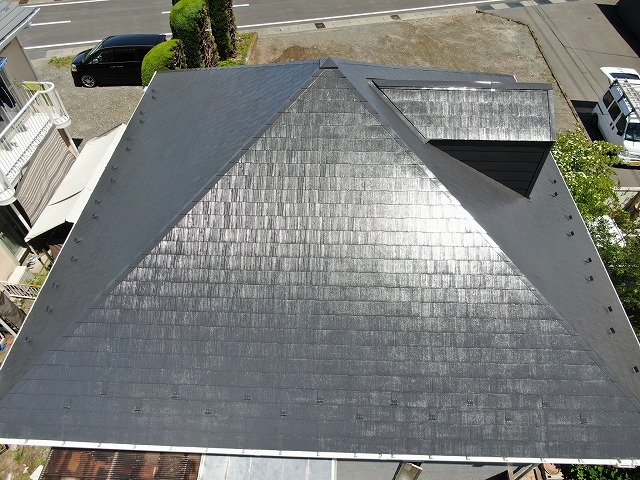 南アルプス市　屋根塗装完成